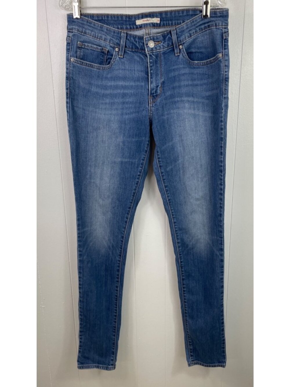 Levis Womens 711 Skinny Jeans Size 30 Blue Denim Mid-Rise Stretch